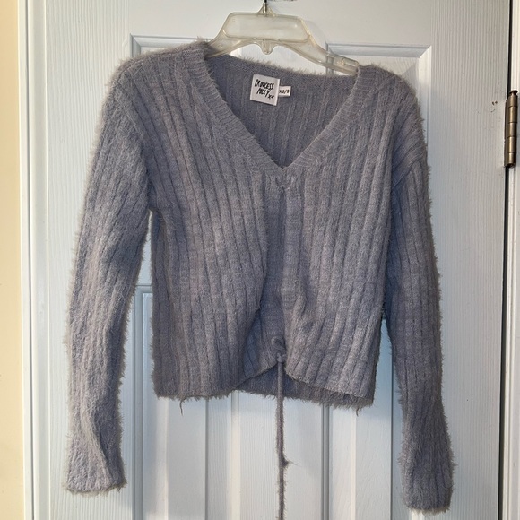 Princess Polly Shining Star Cinched Sweater in Blue Size XS/S - Picture 5 of 12